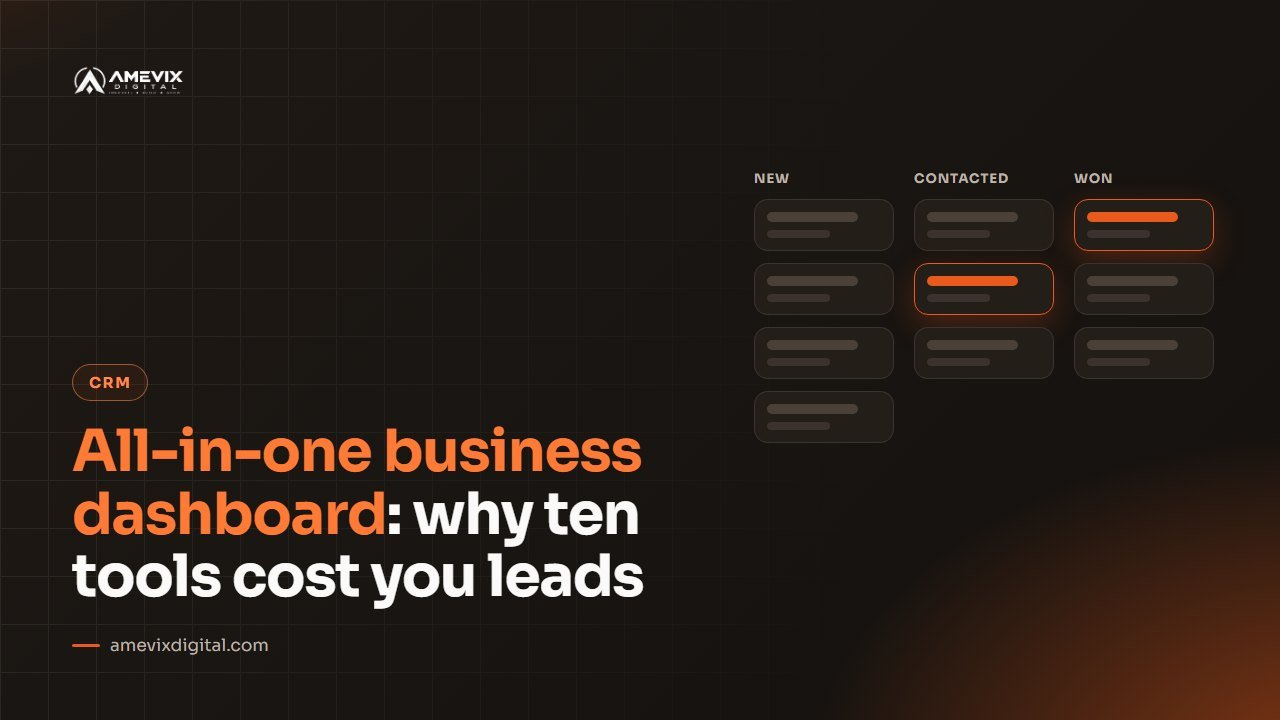 All-in-one business dashboard: why ten tools cost you leads article